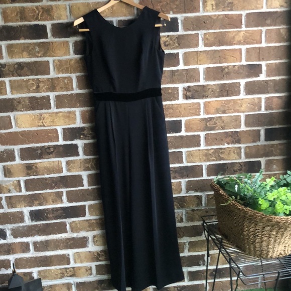 BODEN Black Jumpsuit Velvet Belt Flare Leg - Picture 2 of 8